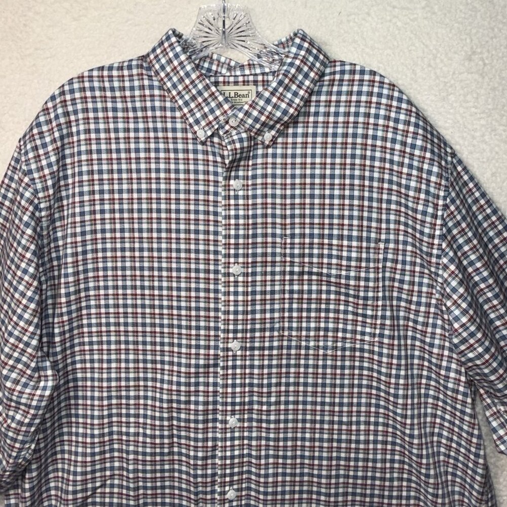 L.L. Bean Button Down Shirt Mens XL Tall XLT Plaid Traditional Fit 500806 - Picture 4 of 8